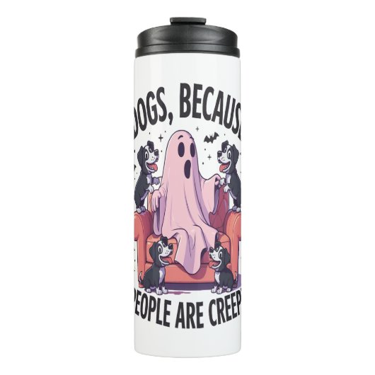 Bouteilles Isothermes Chien d'Halloween éffrayant Fantôme Éffrayant (2) (Devant)