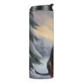 Bouteilles Isothermes Chien Doberman pendant Noël de neige (Tourné sur la gauche)