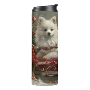 Bouteilles Isothermes Chien Esquimau Américain Noël Festif