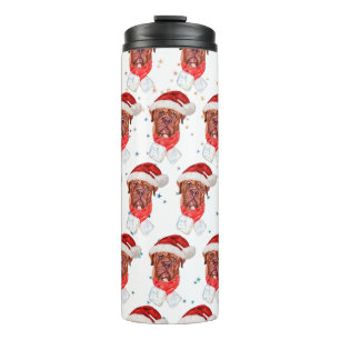 Bouteilles Isothermes Chien français mastiff race Noël