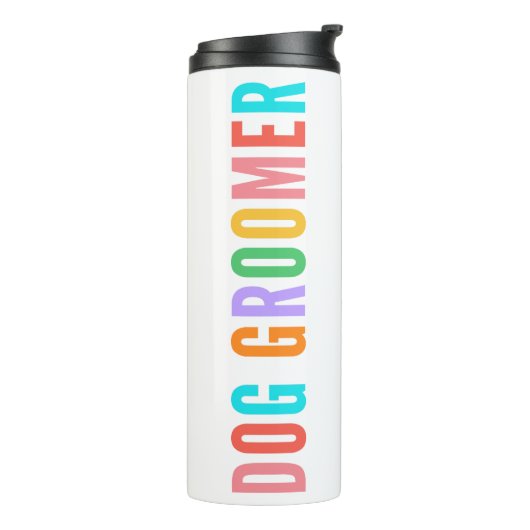 Bouteilles Isothermes Chien Groomer Tumbler, Cadeau Pour Chien Groomer (Tourné sur la gauche)