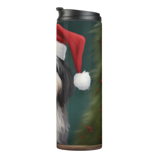 Bouteilles Isothermes Chien Havanais en Noël de neige (Tourné sur la droite)