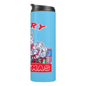 Bouteilles Isothermes Chien Joyeux Noël Blanc Berger Fête GSD Fun (Tourné sur la droite)