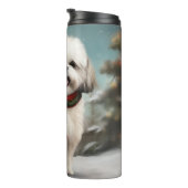 Bouteilles Isothermes Chien Malti Tzu à Noël de neige (Tourné sur la droite)
