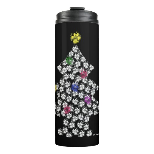 Bouteilles Isothermes Chien Paw Christmas Tree (Devant)