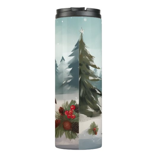 Bouteilles Isothermes Chien sanglant à Noël de neige (Dos)