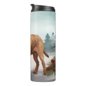 Bouteilles Isothermes Chien sanglant à Noël de neige (Tourné sur la droite)