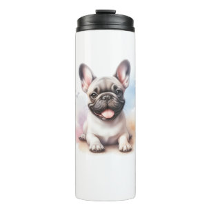 Bouteilles Isothermes Chien-taureau français en aquarelle