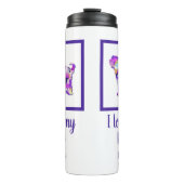 Bouteilles Isothermes Chien Tibétain Terrier Silhouette mignonne pourpre (Devant)