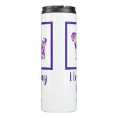 Bouteilles Isothermes Chien Tibétain Terrier Silhouette mignonne pourpre (Dos)