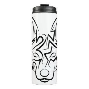 Bouteilles Isothermes Chien tribal noir et blanc