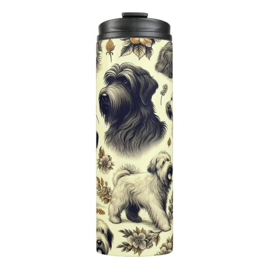 Bouteilles Isothermes Chien vintage Briard sans soudure (Devant)