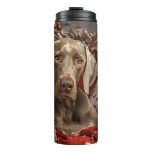 Bouteilles Isothermes Chien Weimaraner Noël Fêtard