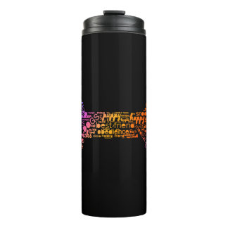 Bouteilles Isothermes Chien Word Cloud (couleur osseuse)