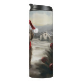Bouteilles Isothermes Chien Yorkipod en Noël de neige (Tourné sur la droite)