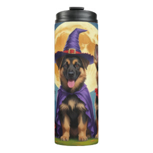 Bouteilles Isothermes Chiens bergers allemands Citrouille Halloween drôl