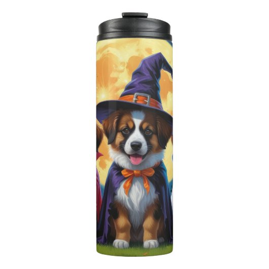 Bouteilles Isothermes Chiens bergers belges Citrouille Halloween Funny (Devant)