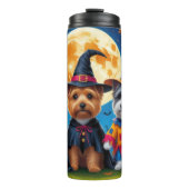 Bouteilles Isothermes Chiens Cairn Terrier Citrouille Halloween Drôle (Devant)