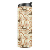 Bouteilles Isothermes chiens chanceux avec l'arrière - plan de saucisses (Tourné sur la gauche)