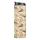 Bouteilles Isothermes chiens chanceux avec l'arrière - plan de saucisses (Tourné sur la droite)