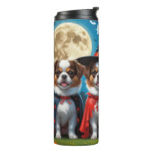 Bouteilles Isothermes Chiens Chin Japonais Citrouille Halloween drôle (Tourné sur la gauche)