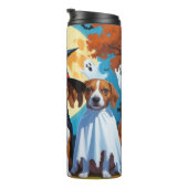 Bouteilles Isothermes Chiens de Basenji Citrouille Halloween drôle (Tourné sur la droite)