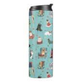 Bouteilles Isothermes Chiens de Fêtes en Motif de pulls de Noël (Tourné sur la gauche)