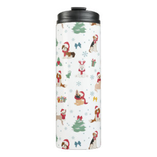 Bouteilles Isothermes Chiens de Noël en accessoires de vacances