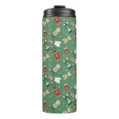 Bouteilles Isothermes Chiens de Noël Motif Rouge Vert (Devant)