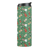 Bouteilles Isothermes Chiens de Noël Motif Rouge Vert (Tourné sur la gauche)