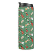 Bouteilles Isothermes Chiens de Noël Motif Rouge Vert (Tourné sur la droite)