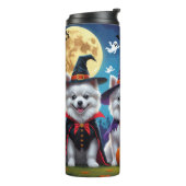 Bouteilles Isothermes Chiens d'Esquimau américains Citrouille Halloween  (Tourné sur la gauche)