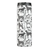 Bouteilles Isothermes Chiens et pattes motif 03.b Blancs BG (Dos)
