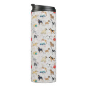 Bouteilles Isothermes Chiens mignons Design Motif Blanc (Tourné sur la droite)