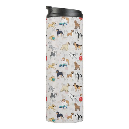 Bouteilles Isothermes Chiens mignons Design Motif Blanc (Tourné sur la droite)