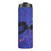 Bouteilles Isothermes Chiffre à ailes foncées volant à travers l'espace (Devant)