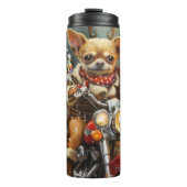 Bouteilles Isothermes Chihuahua Chien équitation moto Noël (Devant)