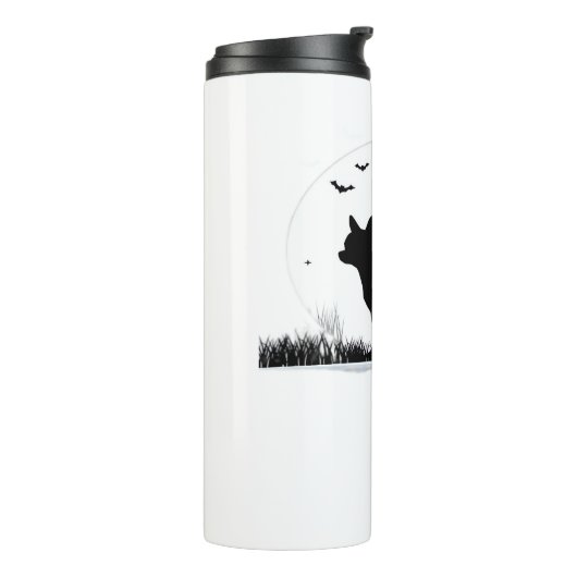Bouteilles Isothermes Chihuahua Chien - Halloween Moon Silhouette Classi (Tourné sur la gauche)