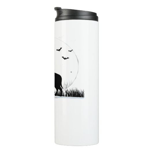 Bouteilles Isothermes Chihuahua Chien - Halloween Moon Silhouette Classi (Tourné sur la droite)