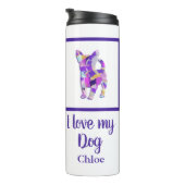 Bouteilles Isothermes Chihuahua Cute Chien Silhouette PPY&B (Tourné sur la droite)