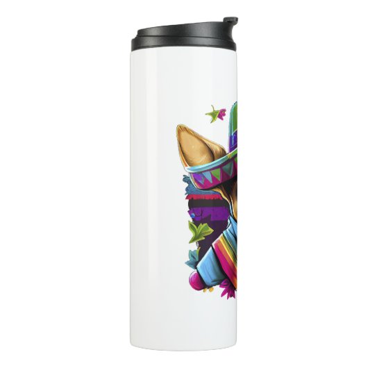 Bouteilles Isothermes Chihuahua Mexique Cinco de Mayo Funny Chien (Tourné sur la gauche)