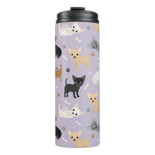 Bouteilles Isothermes Chihuahua Os et pattes violet