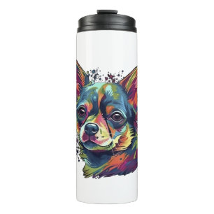Bouteilles Isothermes Chihuahua Peinture Abstraite Couleur Chien Mign