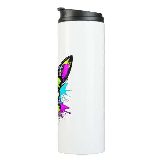 Bouteilles Isothermes Chihuahua style Cyberpunk Art Chi Mom (Tourné sur la droite)