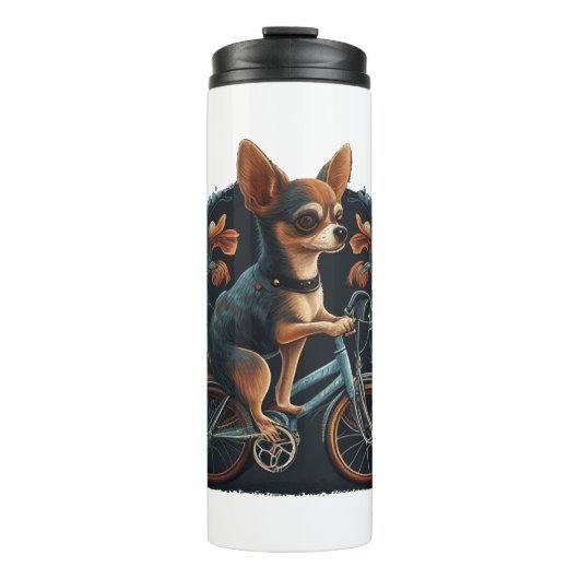 Bouteilles Isothermes Chihuahua Vélo Chien Chien Cyclisme (Devant)
