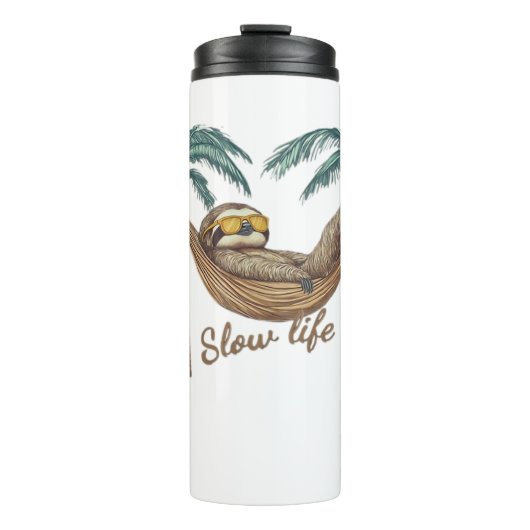 Bouteilles Isothermes Chillin' Sloth dans un hamac T-shirt surdimensionn (Devant)