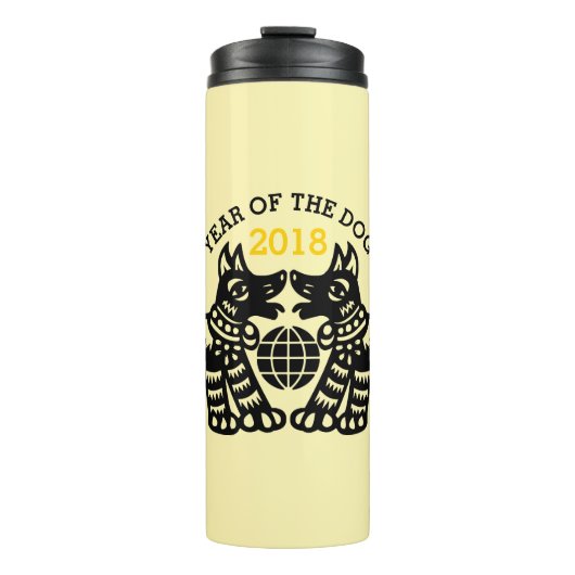 Bouteilles Isothermes Chine Papercut Earth Dog Année 2018 Thermal T (Devant)