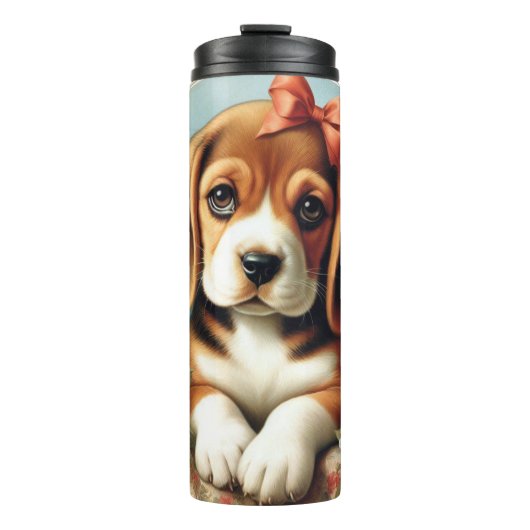 Bouteilles Isothermes Chiot Beagle vintage (Devant)