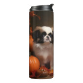 Bouteilles Isothermes Chiot japonais Chiot Automne Citrouille délice (Tourné sur la gauche)
