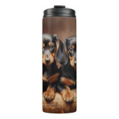Bouteilles Isothermes Chiots de Dachshund (Devant)